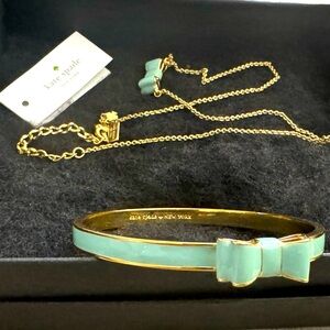 Kate Spade ♠️: Women’s Moon River Double Bow Bangle and Necklace Set